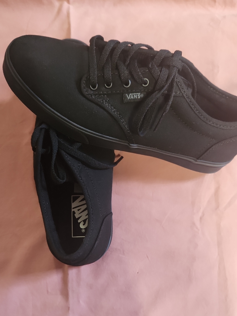Vans Black Low-Top Canvas Sneakers Size 7